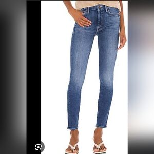 MOTHER The Looker Ankle Fray in Color Satisfaction Guaranteed Denim Jean Size 24